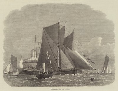Barge-Race on the Thames by Edwin Weedon